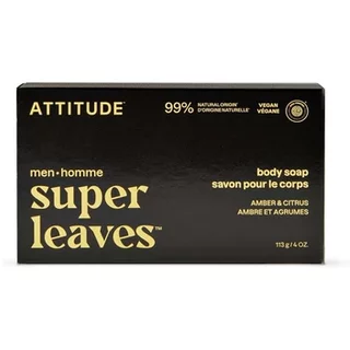Attitude Super Leaves Men Body Soap Amber & Citrus 113g