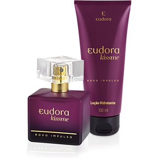 Kit Kiss Me Roxo Impulso Colônia Desodorante + Loção Desodorante Hidratante