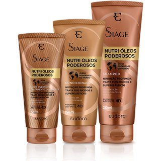 Kit Siàge Nutri Óleos Poderosos Shampoo + Condicionador + Tratamento Overnight
