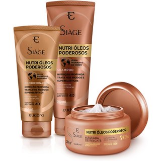 Kit Siàge Nutri Óleos Poderosos Shampoo + Condicionador + Máscara Capilar