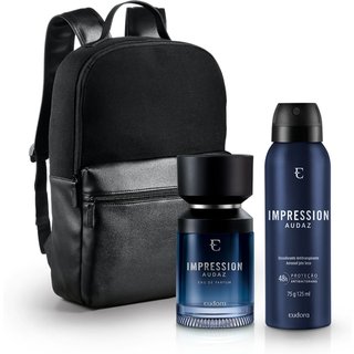 Kit Impression Audaz Eau de Parfum + Desodorante Antitranspirante Aerossol + Mochila Masculina