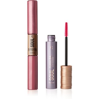 Combo Soul: Sombra Duo Rosa + Máscara para Cílios Turbo 7.0 Ultra Resistente