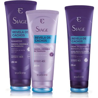 Kit Revela os Cachos Shampoo + Condicionador + Creme de Pentear Cachos Descoloridos