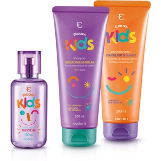 Combo Eudora Kids Colônia Era Uma Vez + Shampoo + Condicionador