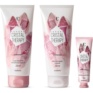 Combo Cristal Therapy: Loção Hidratante + Sabonete Líquido + Creme Mãos