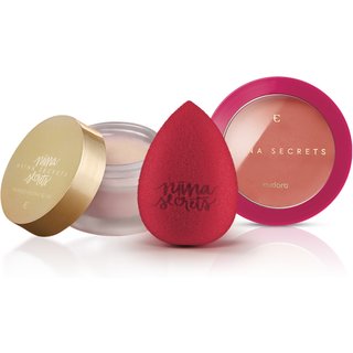 Combo Niina Secrets: Blush & Go Pêssego + Esponja + Primer