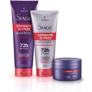 Combo Siàge Combate o Frizz Shampoo + Condicionador + Máscara