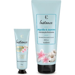 Combo Instance Algodão e Jasmim: Creme para Mãos 30g + Loção Corporal 200ml