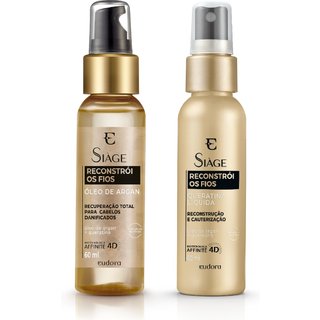 Combo Tratamento Capilar Siàge Reconstrói os Fios: Óleo de Argan 60ml+ Queratina Líquida 60ml