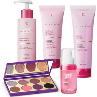 Combo Cuidados e Infinitos Looks Niina Skin + Palette Purple (5 itens)