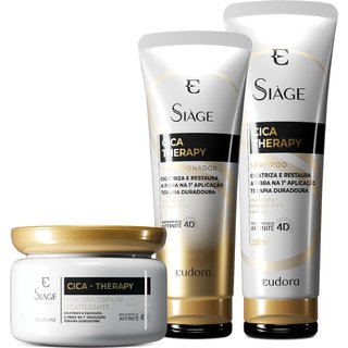 Combo Siàge Cica-Therapy: Shampoo 250ml + Condicionador 200ml + Máscara Capilar 250g