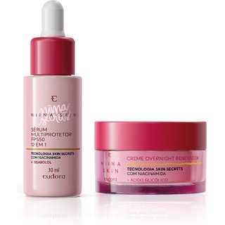 Combo Niina Skin: Sérum Facial 30ml + Creme Overnight 45g