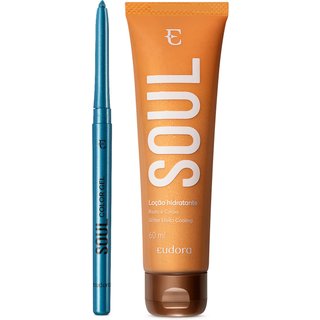 Combo Soul: Loção Hidratante Glitter 60ml + Lapiseira Delineadora Metalizada Azul 300mg