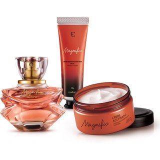 Combo Eudora Magnific: Eau de Parfum 75ml + Creme Acetinado 200g + Creme para Mãos 50g