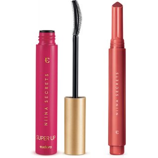 Combo Secrets: Máscara de Cílios 8g+ Batom Gloss Vermelho Tulipa 1,4g