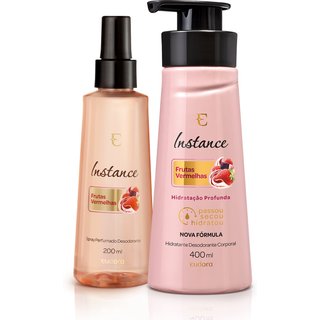 Combo Instance Frutas Vermelhas: Hidratante Corporal 400ml + Spray Desodorante Colônia 200ml