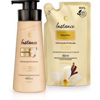 Combo Instance Baunilha: Hidratante Desodorante Corporal 400ml + Refil 350ml