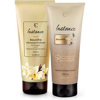 Combo Instance Baunilha: Hidratante Corporal 200ml + Sabonete Esfoliante 200ml