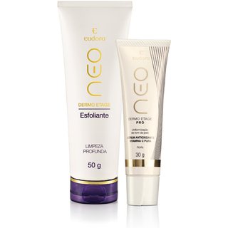 Combo Neo Dermo Etage: Esfoliante Limpeza Profunda 50g + Sérum Antioxidante Vitamina C Pura 30g