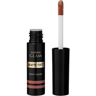 Batom Líquido Glam Matte Tint Marrom Nude Icônico 4g