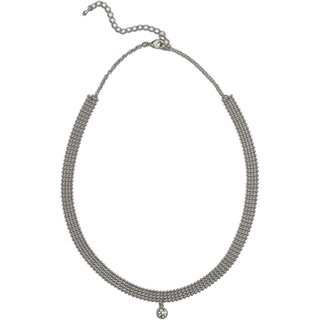 Colar Cristal Prata Metal Eudora