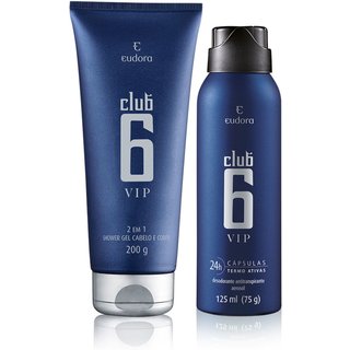 Kit Club 6 Vip Desodorante + Shower Gel
