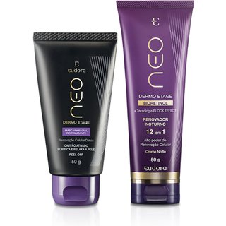 Kit Neo Creme Noturno 12 em 1 + Máscara Facial Peel Off