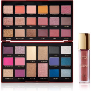 Kit Glam Palette Red Diamond + Batom Matte Blur Avelã Natural