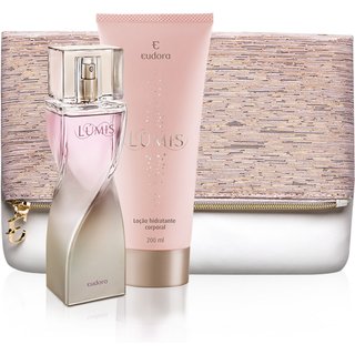 Kit Lúmis Colônia Desodorante + Hidratante Desodorante + Clutch