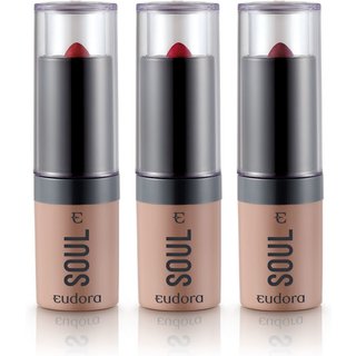 Kit 3 Balms Soul Kiss Me Uva Tropical + Morango Verão + Melancia Fresh