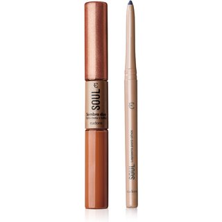 Kit Soul Lapiseira Retrátil Azul + Sombra Duo Terracota