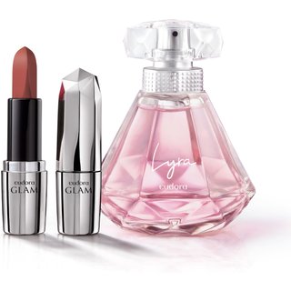 Kit Lyra Colônia Desodorante + Batom Glam Lyra Rose