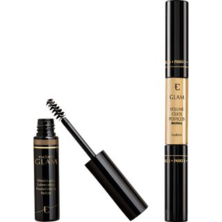Kit Glam Máscara Sobrancelha Médio Claro + Máscara Volume Cílios Postiços Biotina