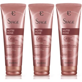 Kit 3 Shampoos Siàge Nutre Rosé