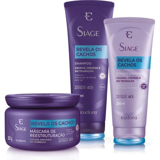 Kit Siàge Revela Os Cachos Shampoo + Condicionador + Máscara (Nova Versão)
