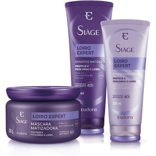 Kit Siàge Loiro Expert Shampoo + Condicionador + Máscara Matizadora