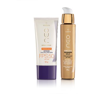 Kit Neo Dermo Etage Serum Facil Gold Total Regenerate + Protetor Solar Facial Defense FPS 50