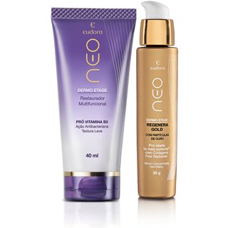 Kit Neo Dermo Etage Restaurador Multifuncional + Serum Facil Gold Total Regenerate