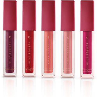 Kit Niina Secrets Batom Líquido Skinny Matte 5 Cores
