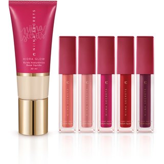Kit Niina Secrets: Batons Skinny Matte + Base Cor 00