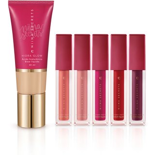 Kit Niina Secrets: Batons Skinny Matte + Base Cor 05
