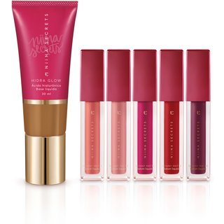 Kit Niina Secrets: Batons Skinny Matte + Base Cor 70