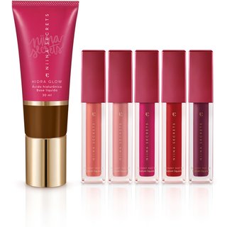 Kit Niina Secrets: Batons Skinny Matte + Base Cor 95