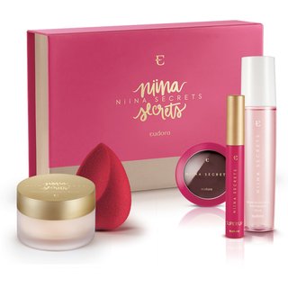Kit Box Niina Secrets Blush Amora + Máscara + Bruma + Primer + Esponja + BOX EXCLUSIVA*