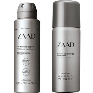 Combo Presente Dia dos Pais Zaad: Espuma de Barbear 200ml + Desodorante Aerossol 75g
