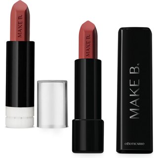 Combo Make B.: Batom Mate Marrom Hot Brown Make B. 4g + Refil 4g
