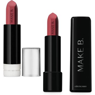Combo Make B.: Batom Mate Rosa Rose Fabulous 4g + Refil 4g