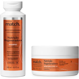 Combo Match Nutrição Regeneradora: Shampoo 300ml + Máscara Capilar 250g