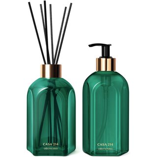 Combo Casa 214 Brisa de Cedros: Sabonete Líquido 400ml + Difusor de Ambiente com Varetas 250ml