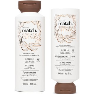 Combo Match Ciência das Curvas: Shampoo 300ml + Condicionador E Leave-In 300ml